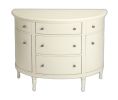 White Demilune Console Chest