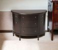 41" Dark Brown Solid Wood Five Drawer Sideboard