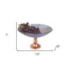 Handcrafted European Glass Centerpiece Footed Bowl