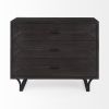 Contemporary Dark Oval Accent Cabinet