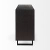 Contemporary Dark Oval Accent Cabinet