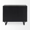 Contemporary Dark Oval Accent Cabinet