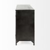 Rustic Black Metal Cabinet With Glass Doors