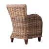 Set of Two Wide Edge Wicker Chairs with Seat Cushion