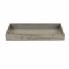 19" Gray Minimalist Wooden Tray