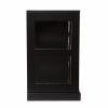 Dynasty Contemporary Black and White Low Curio Cabinet