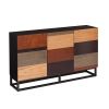 Patch Mid Century Mod Color Block Three Door Accent Cabinet