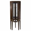 Fancy Tall Lighted Corner Curio Cabinet