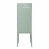 Pale Green Crosshatch Accent Storage Cabinet