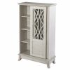 28" White Standard Accent Cabinet With Eight Shelves