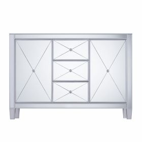 Glamorous Mirrored Bling Multi Storage Accent Cabinet