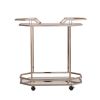 Champagne Iron And Mirrored Glass Bar Cart