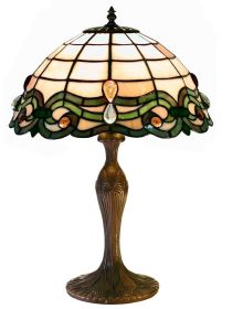 Tiffany-Style Semi-Baroque Table Lamp