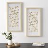 Natural Capiz with Gold Foil 2-piece Shadowbox Wall Decor Set