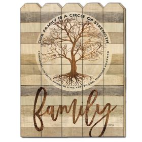 "Circle of Strength" by Marla Rae, Printed Wall Art on a Wood Picket Fence