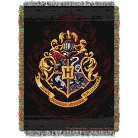 Harry Potter Hogwarts Dcor Licensed 48"x 60" Metallic Woven Tapestry Throw by The Northwest Company