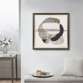 Gold Foil Abstract Framed Canvas Wall Art