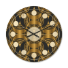 Designart 'Art Deco Style Retro Pattern' Mid-Century Modern Wood Wall Clock(Size 16" x 16")