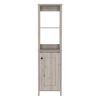 Hanover 4-Shelf Linen Cabinet Light Grey