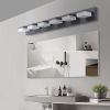 Modern 6-Light Black LED Vanity Mirror Light Fixture For Bathrooms And Makeup Tables