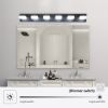 Modern 6-Light Black LED Vanity Mirror Light Fixture For Bathrooms And Makeup Tables