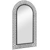 Wall Mirror Arched 23.6"x43.3" Black