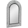 Wall Mirror Arched 19.6"x31.4" Black