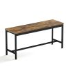 Dining Table Set, Bar Table with 2 Dining Benches, Kitchen Table Counter with Chairs, Industrial for Kitchen Breakfast Table, Living Room, Party Room,