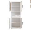 FCH MDF Spray Paint 4 Doors 1 Pump Bathroom Cabinet White