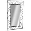 Wall Mirror Rectangular 19.6"x31.4" Black