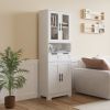 FCH MDF Spray Paint 4 Doors 1 Pump Bathroom Cabinet White