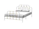 Ola Metal Bed, White with Gold Details, Full