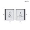 Sketch 2-piece Framed Glass and Matted Wall Art Set