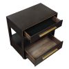 Smoked Peppercorn 2-drawer Nightstand