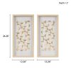 Natural Capiz with Gold Foil 2-piece Shadowbox Wall Decor Set