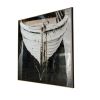 59" x 47" Large Black and White Rectangular Wall Art with Frame, Wall Decor for Living Room Bedrrom Entryway Office