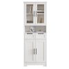 FCH MDF Spray Paint 4 Doors 1 Pump Bathroom Cabinet White