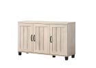 Corby 45" Dusty Gray Oak Finish 3-Door Shoe Cabinet