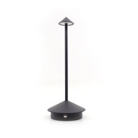 Shade Crest Rechargeable Table Lamp (Color: Black)