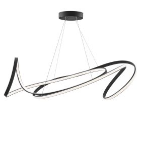 Moscow LED Chandelier (Color: Black)