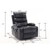 21"seat width,large size Electric Power Lift Recliner Chair Sofa for Elderly, 8 point vibration Massage and lumber heat, Remote Control, Side Pockets