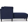 65" Mid-Century Modern Fabric Corner Lounge Chair, Upholstered Indoor Chaise Lounge for Bedroom,Office,Small Living Room & Apartment