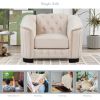 41.5" Velvet Upholstered Accent Sofa; Modern Single Sofa Chair with Thick Removable Seat Cushion; Modern Single Couch for Living Room; Bedroom; or Sma