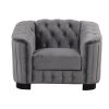 41.5" Velvet Upholstered Accent Sofa; Modern Single Sofa Chair with Thick Removable Seat Cushion; Modern Single Couch for Living Room; Bedroom; or Sma