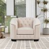 41.5" Velvet Upholstered Accent Sofa; Modern Single Sofa Chair with Thick Removable Seat Cushion; Modern Single Couch for Living Room; Bedroom; or Sma